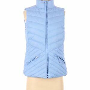Talbots Women's Quilted Vest - Light Blue - Small (Lightly Worn)